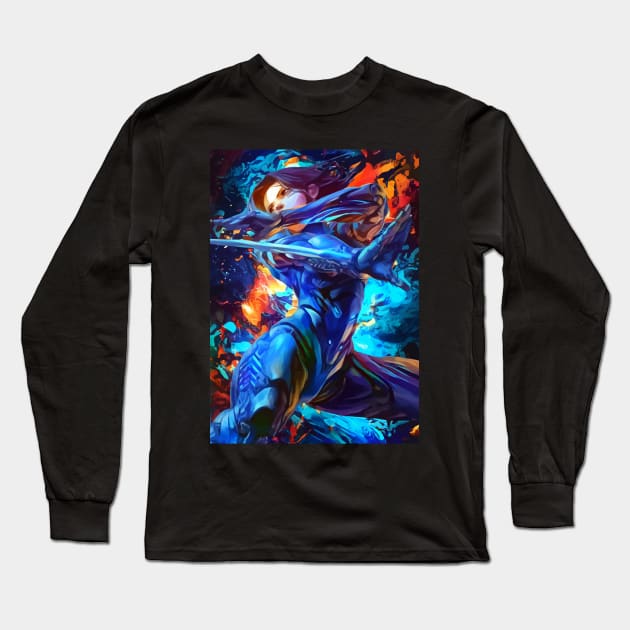 Blue Angel Long Sleeve T-Shirt by hustlart